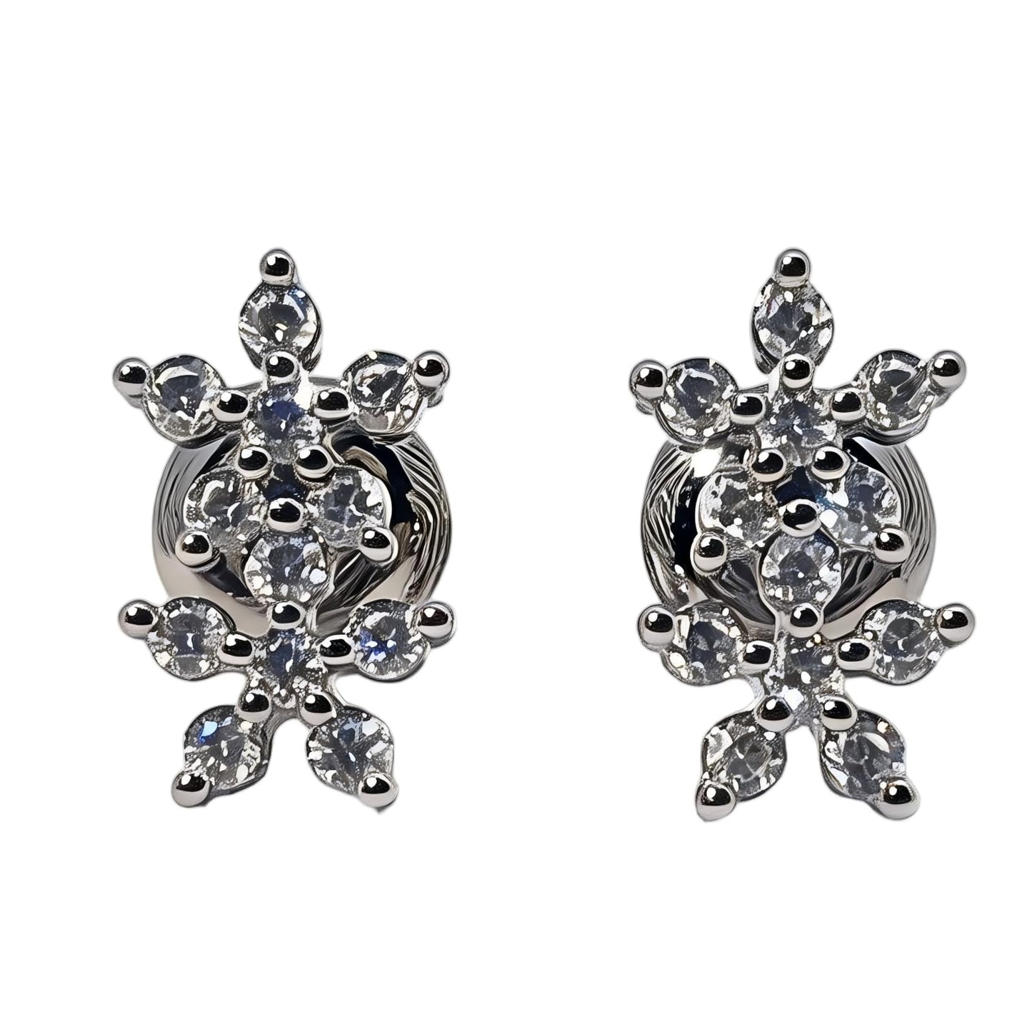 Warm Fortune 18K Gold Plated Multi-Shape Cubic Zirconia Stud Earrings for Women Hypoallergenic - Valentine's Day, Mother's Day, Birthday Gift for Her