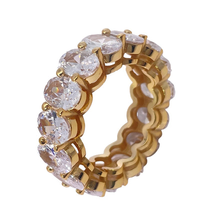 Warm Fortune Cubic Zirconia Engagement Ring for Women, 925 Sterling Silver with 18K White Gold Plated Anniversary Ring, Gift for Her Promise Ring