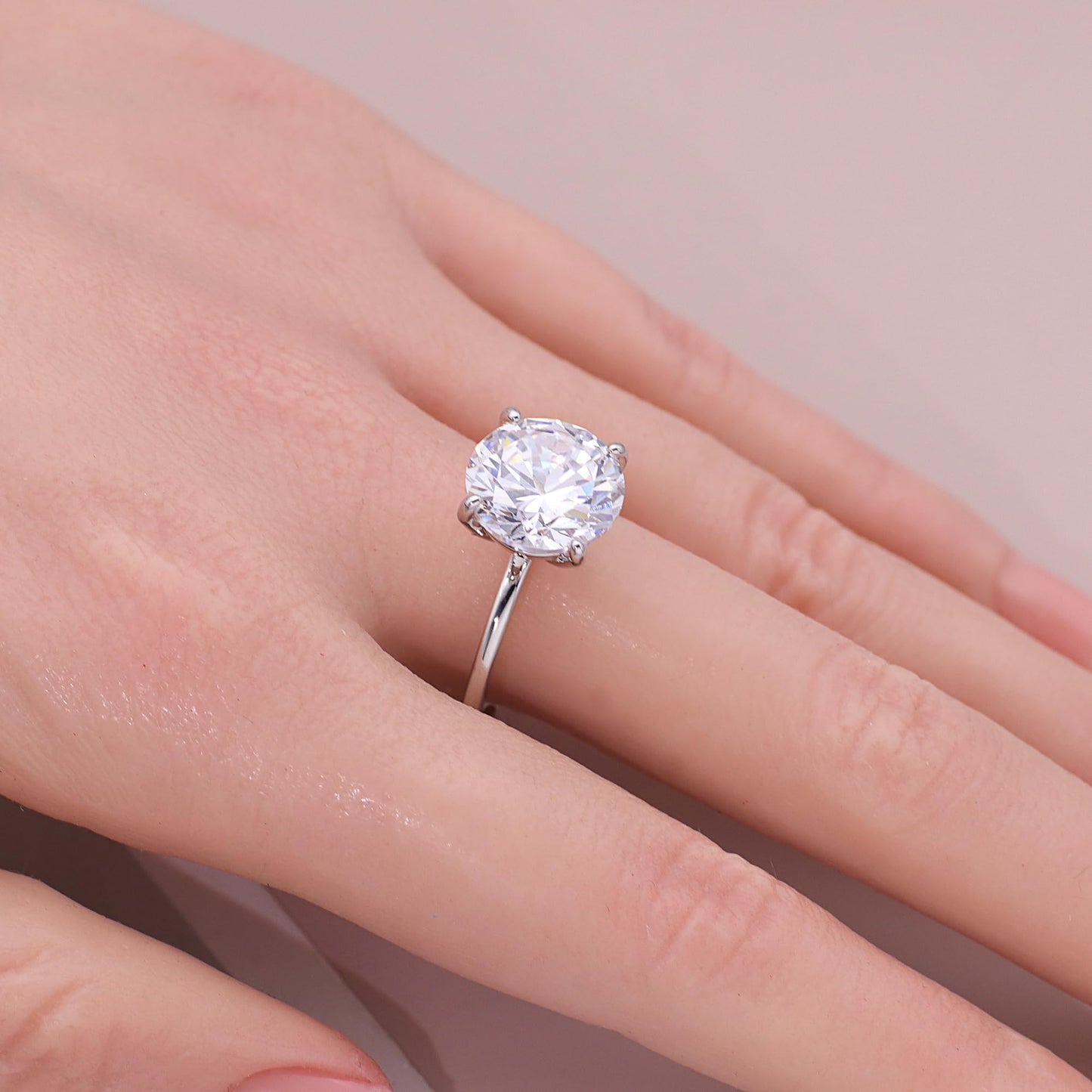 Warm Fortune Oval Engagement Ring for Women - 18K Gold Plated Cubic Zirconia , Wedding Proposal Gift, Romantic Promise,Adjustable