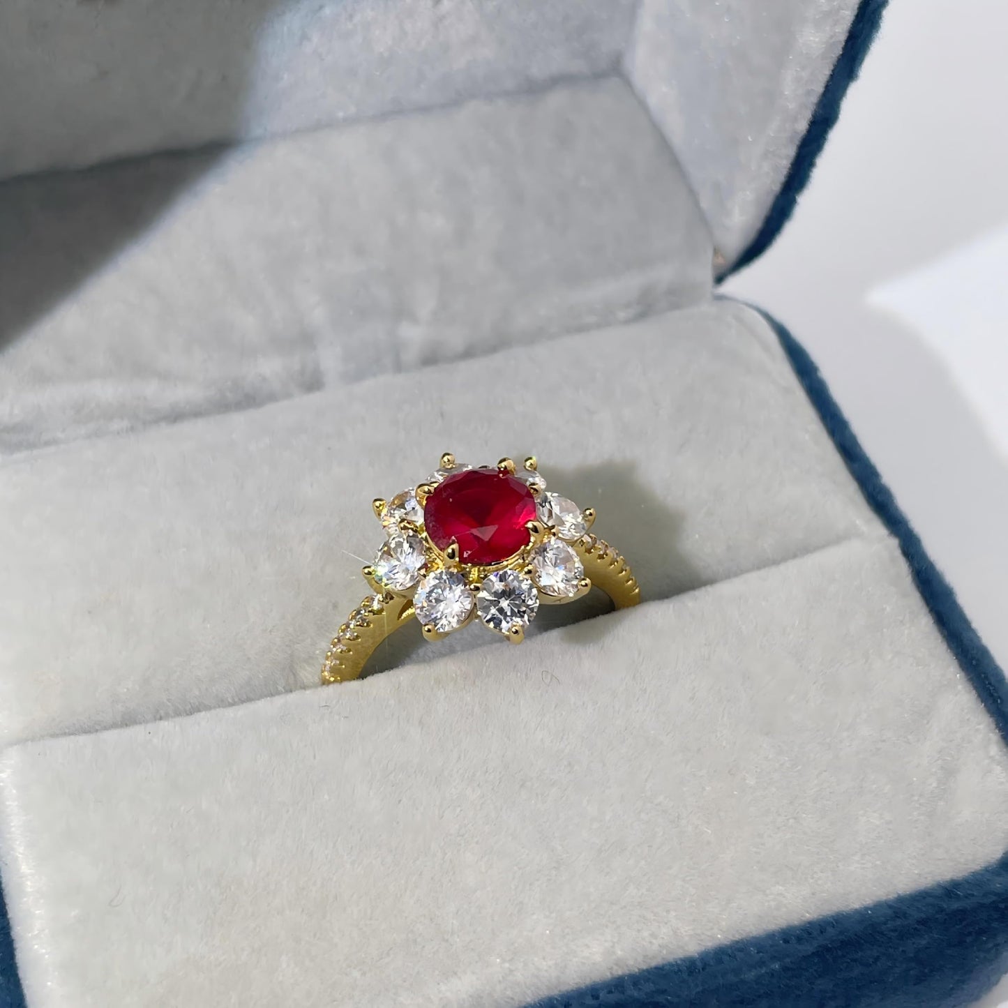 Warm Fortune Cubic Zirconia Promise Rings for Women,18K Gold Plated Anniversary Ring,Gift for Her Wedding Bands Rings