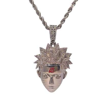 Warm Fortune Hip Hop Pendant Necklace for Women Men,Gold Plated Cubic Zirconia,18+2inch Chain,Street Style Fashion Jewelry