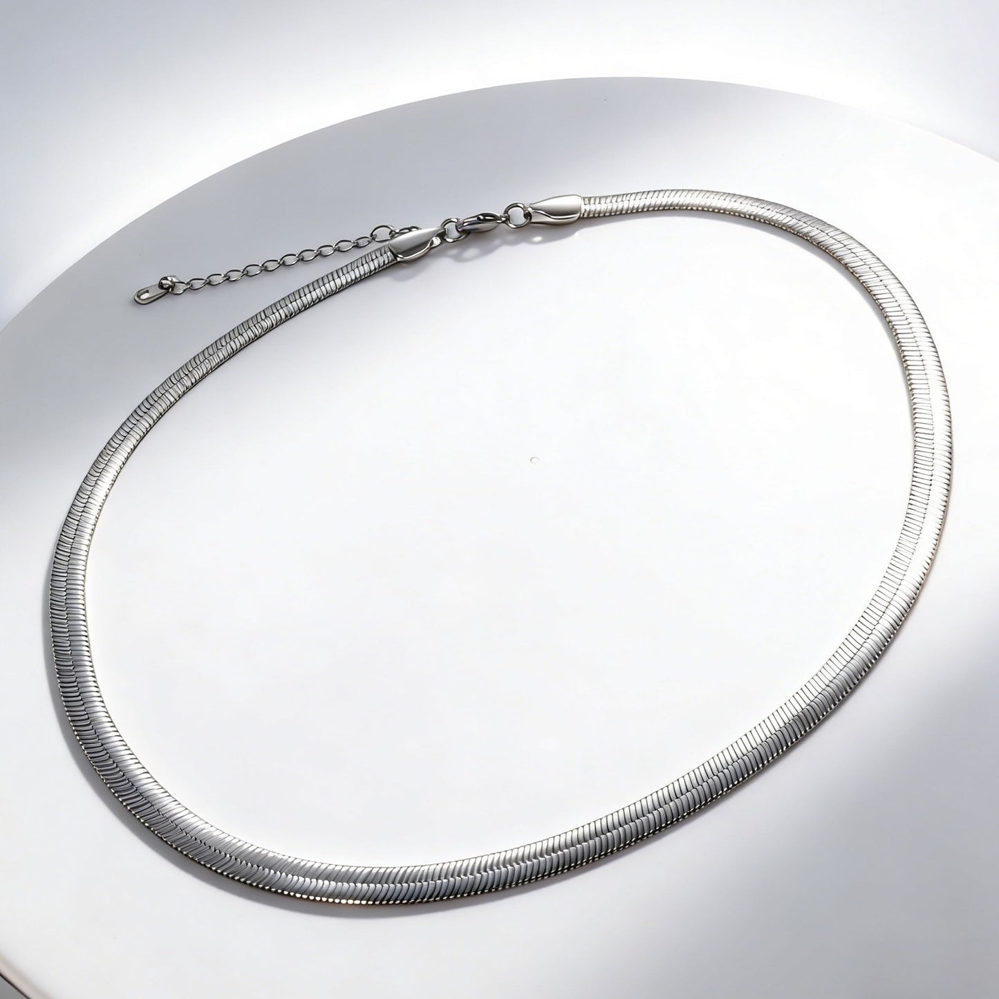 Warm Fortune Herringbone Chain Necklace for Women: 18K Gold Plated, Adjustable Chain (18"+2") | Elegant & Versatile, an Ideal Layered Piece