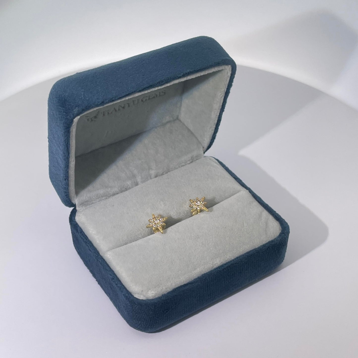 Warm Fortune Cubic Zirconia Stud Earrings for Women, 925 Sterling Silver with 18K White Gold Plated Hypoallergenic