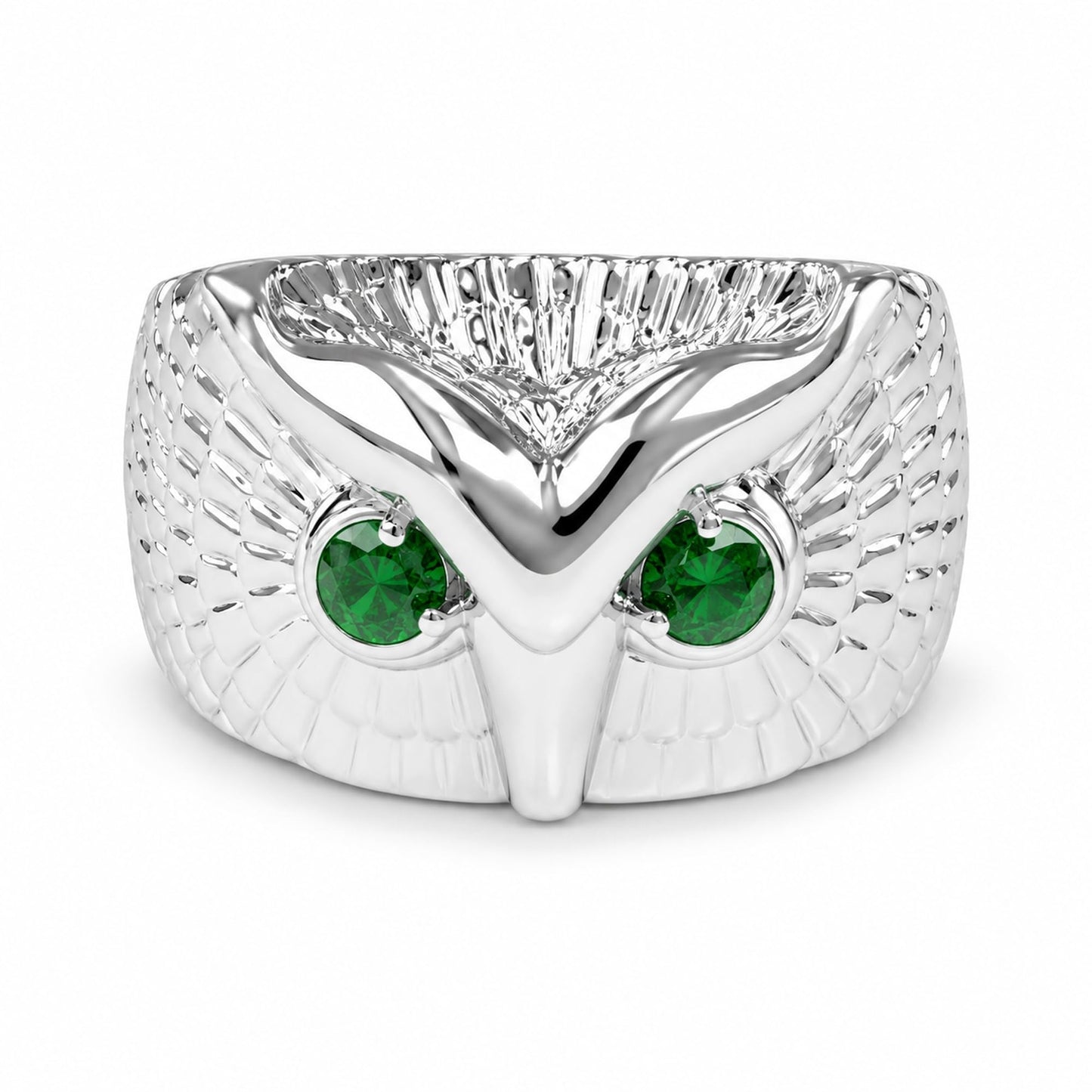 Warm Fortune Owl Promise Ring for Her - 18K Gold Plated Cubic Zirconia Statement Ring, Fashion Animal Jewelry, Daily Elegant Wear, Size 8