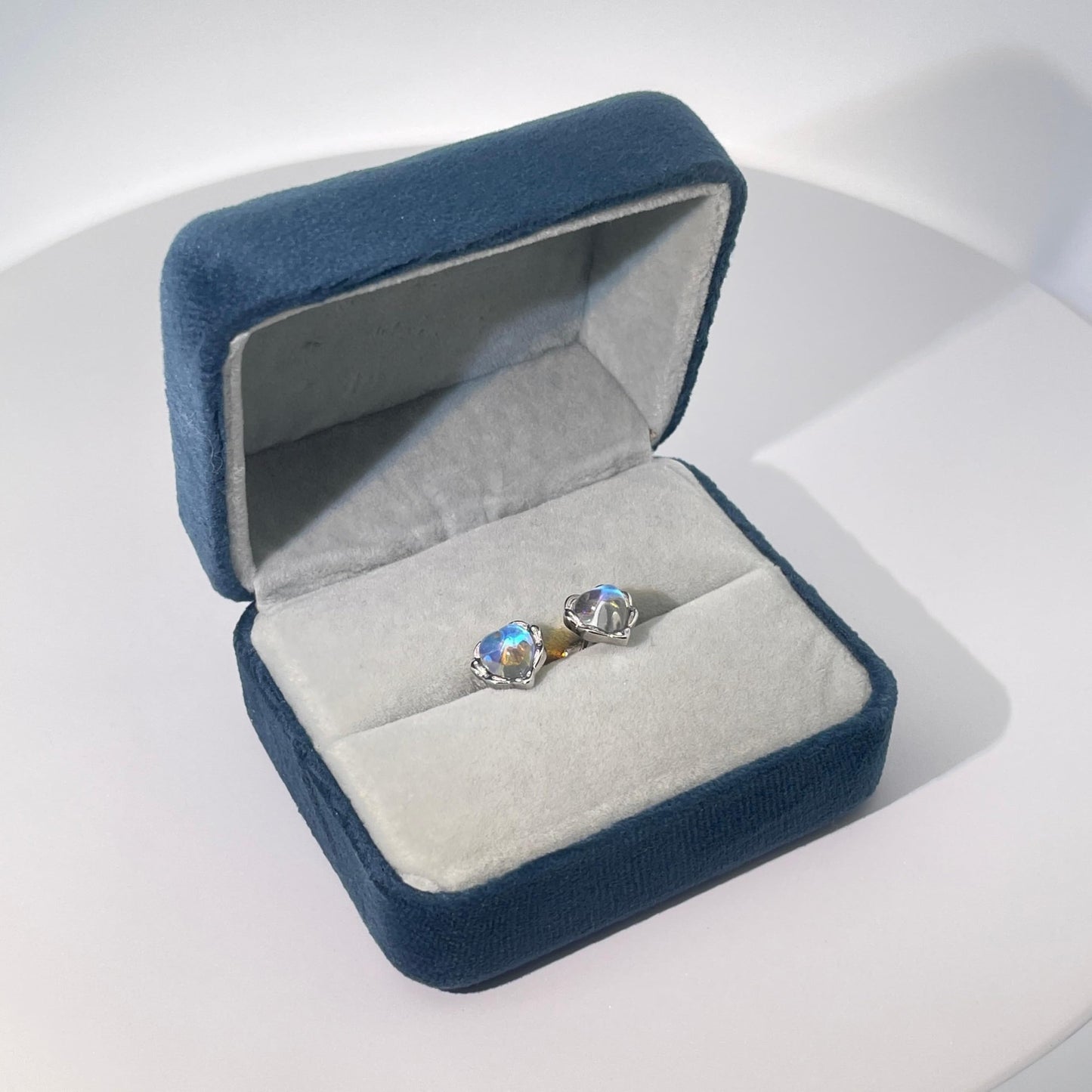 Warm Fortune Cubic Zirconia Stud Earrings for Women, 925 Sterling Silver with 18K White Gold Plated Hypoallergenic