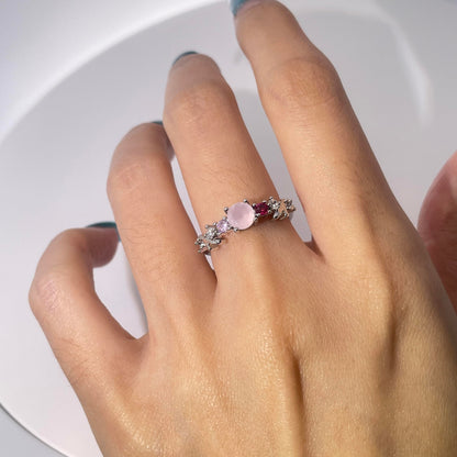 Warm Fortune Promise Ring for Women,Gold Plated Anniversary Ring,Gift for Her Engagement Ring,Adjustable