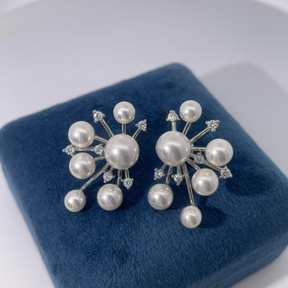 Warm Fortune 18K Gold Plated Round Cubic Zirconia Stud Earrings for Women Hypoallergenic - Valentine's Day, Mother's Day, Birthday Gift for Her