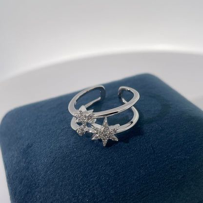 Warm Fortune Cubic Zirconia Promise Rings for Women, 925 Sterling Silver with 18K Gold Plated Anniversary Ring,Wedding Bands Rings for Women Infinity Forever Love Knot Ring,Adjustable