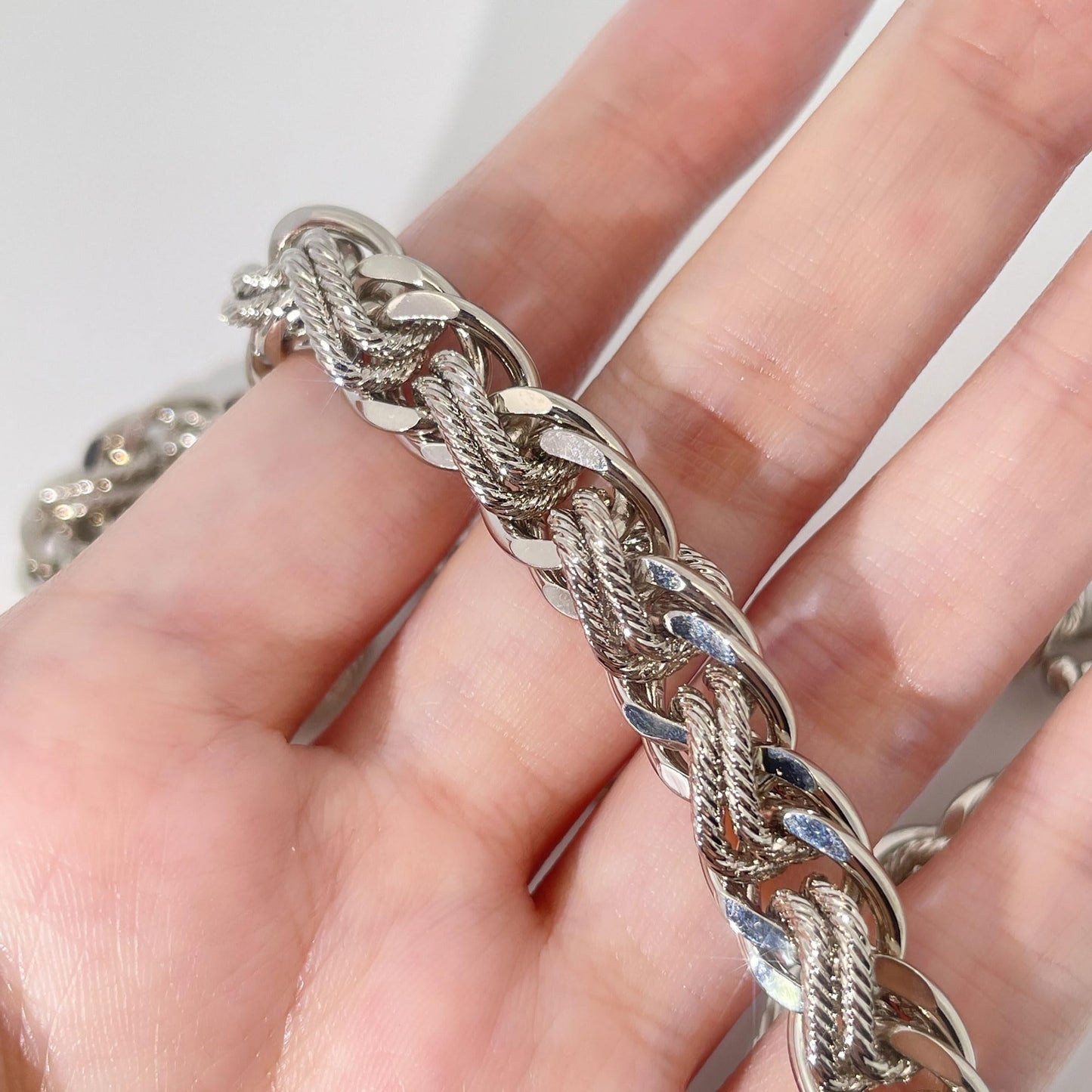 Warm Fortune Twisted Link Chain Necklace for Women: 18K Gold Plated, Adjustable Chain (18"+2") | Elegant & Versatile, an Ideal Layered Piece