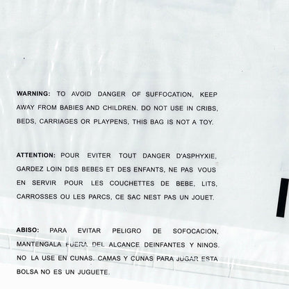 Warm Fortune Self-Sealing Clear Poly Mailer Bags, Permanent Adhesive, Strong Adhesive,  with Suffocation Warning for Packing Clothes, Packaging, Shipping, and FBA