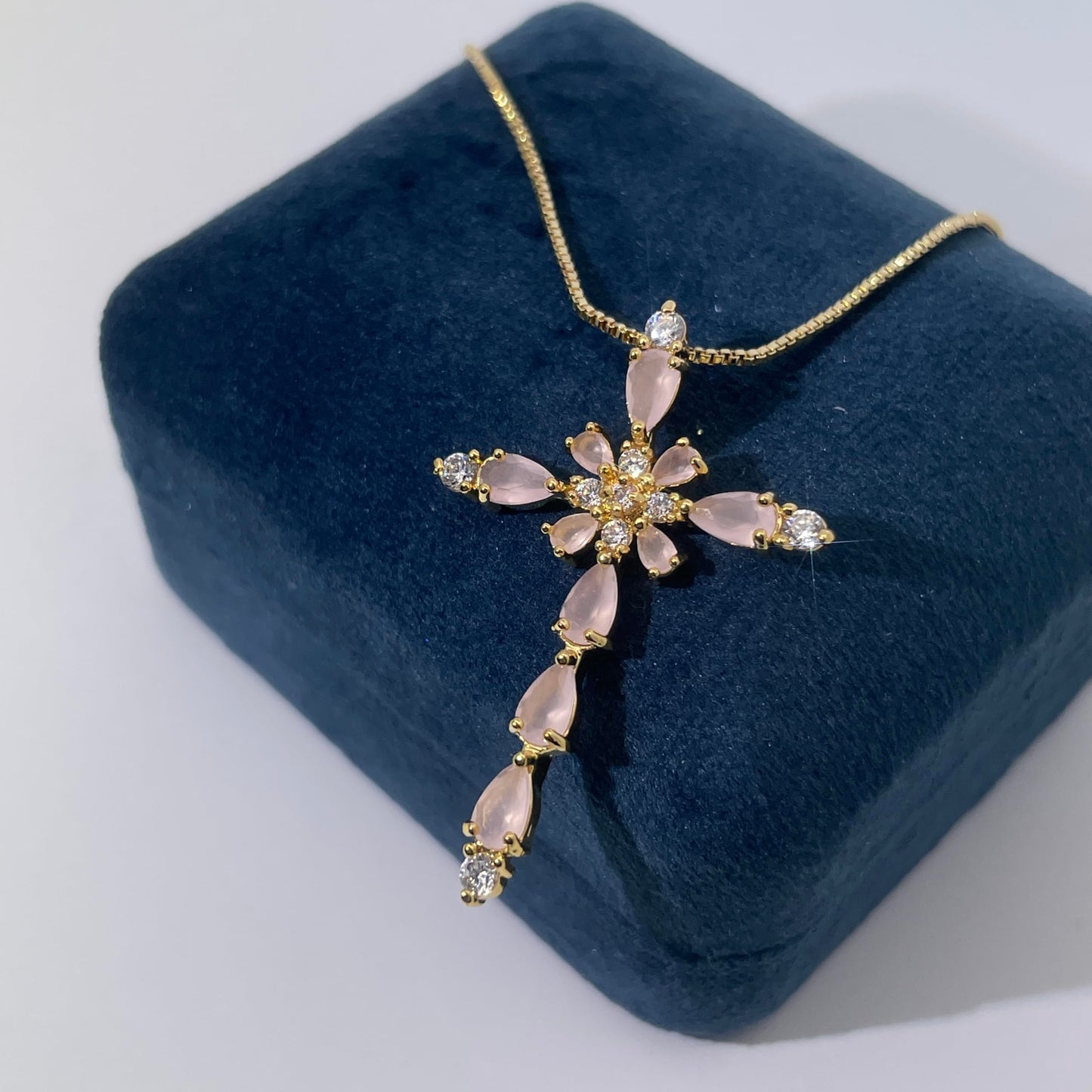 Warm Fortune Cubic Zirconia Pendant Necklace for Women,18K Gold Plated,18 inch + 2inch Chain