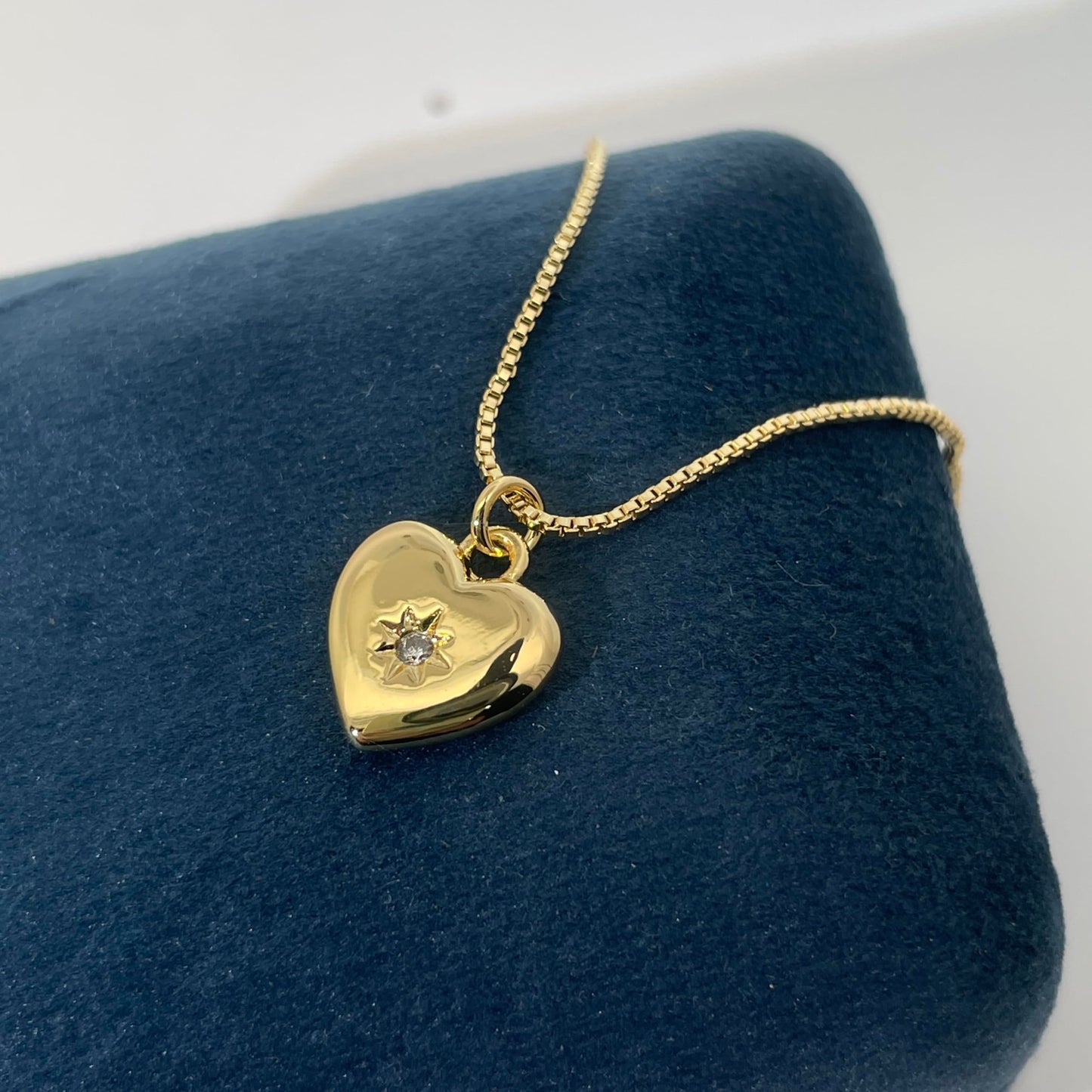 Warm Fortune Cubic Zirconia Pendant Necklace for Women,18K Gold Plated,16 inch + 2inch Chain