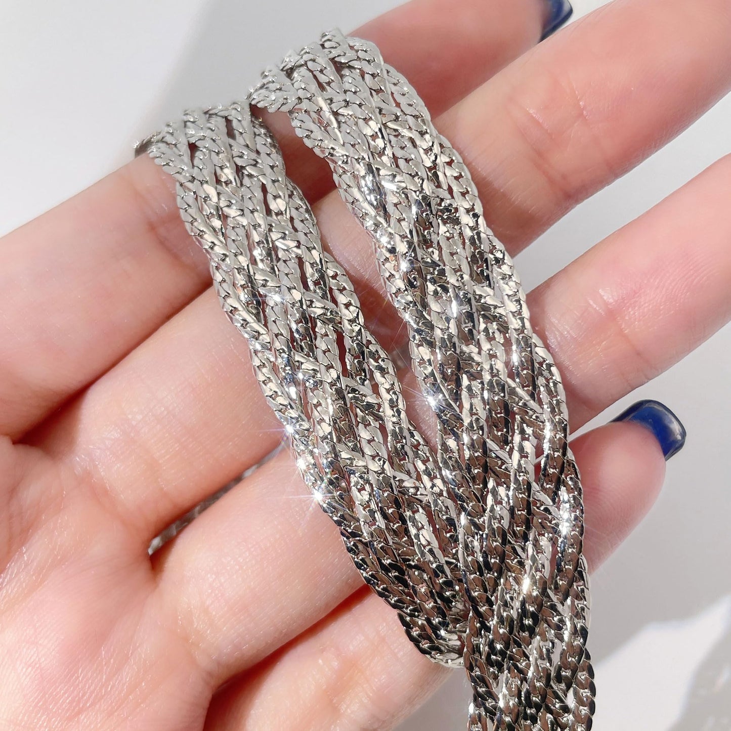 Warm Fortune Multi-Strand Braided Chain Necklace for Women: 18K Gold Plated, Adjustable Chain (18") | Elegant & Versatile, an Ideal Layered Piece