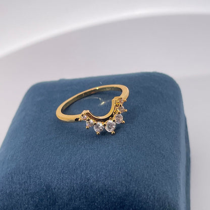 Warm Fortune Cubic Zirconia Promise Ring for Women,18K Gold Plated Anniversary Ring,Gift for Her Engagement Ring