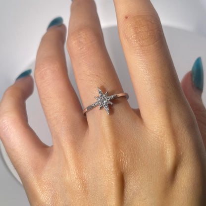 Warm Fortune Cubic Zirconia Engagement Ring for Women, 925 Sterling Silver with 18K White Gold Plated Anniversary Ring, Gift for Her Promise Ring,Adjustable