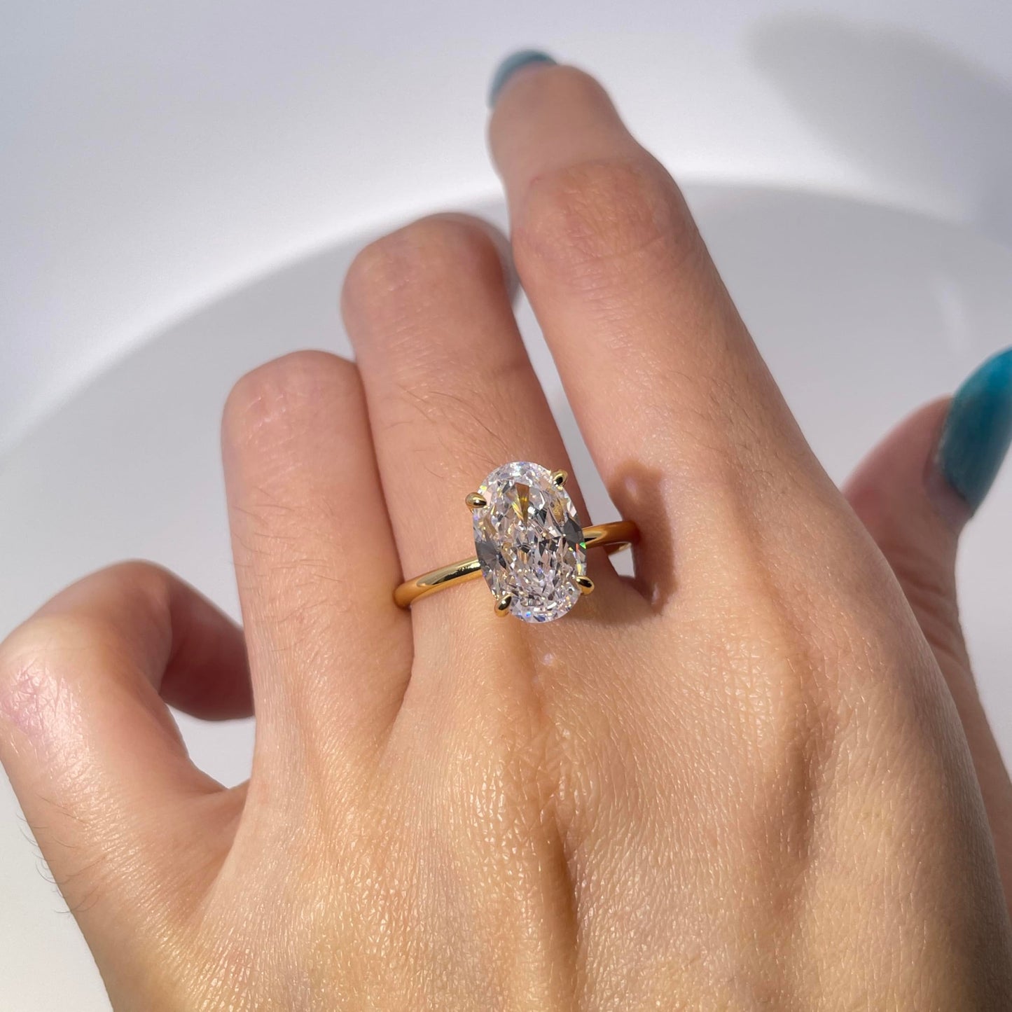 Warm Fortune Engagement Ring for Women,925 Sterling Silver with 18K Gold Plated Anniversary Ring,Gift for Her Promise Ring