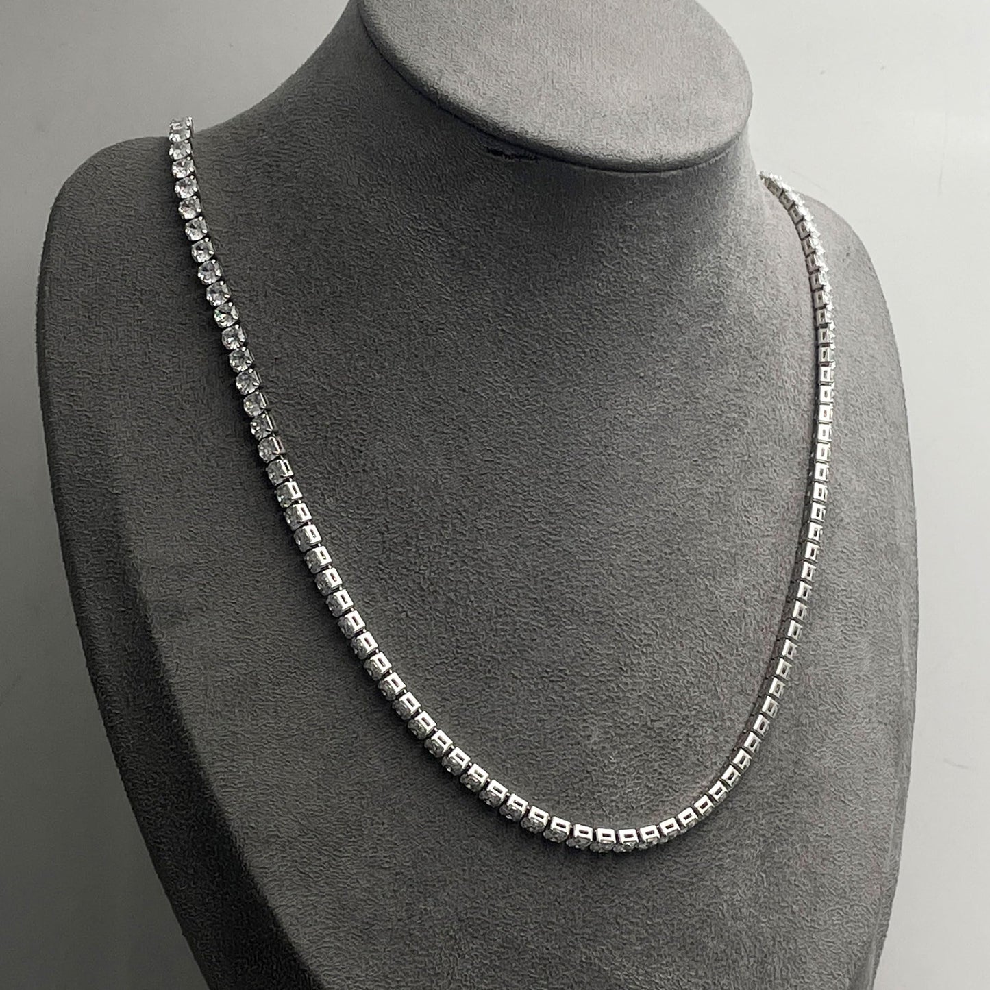 Warm Fortune Tennis Chain Necklace for Women: 18K Gold Plated, Adjustable Chain (18"+2") with Sparkling CZ | A Dazzling Statement for Glamorous Events