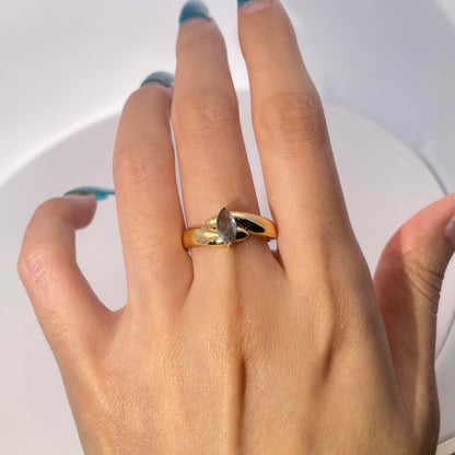 Warm Fortune Cubic Zirconia Engagement Ring for Women,18K Gold Plated Anniversary Ring,Gift for Her Promise Ring