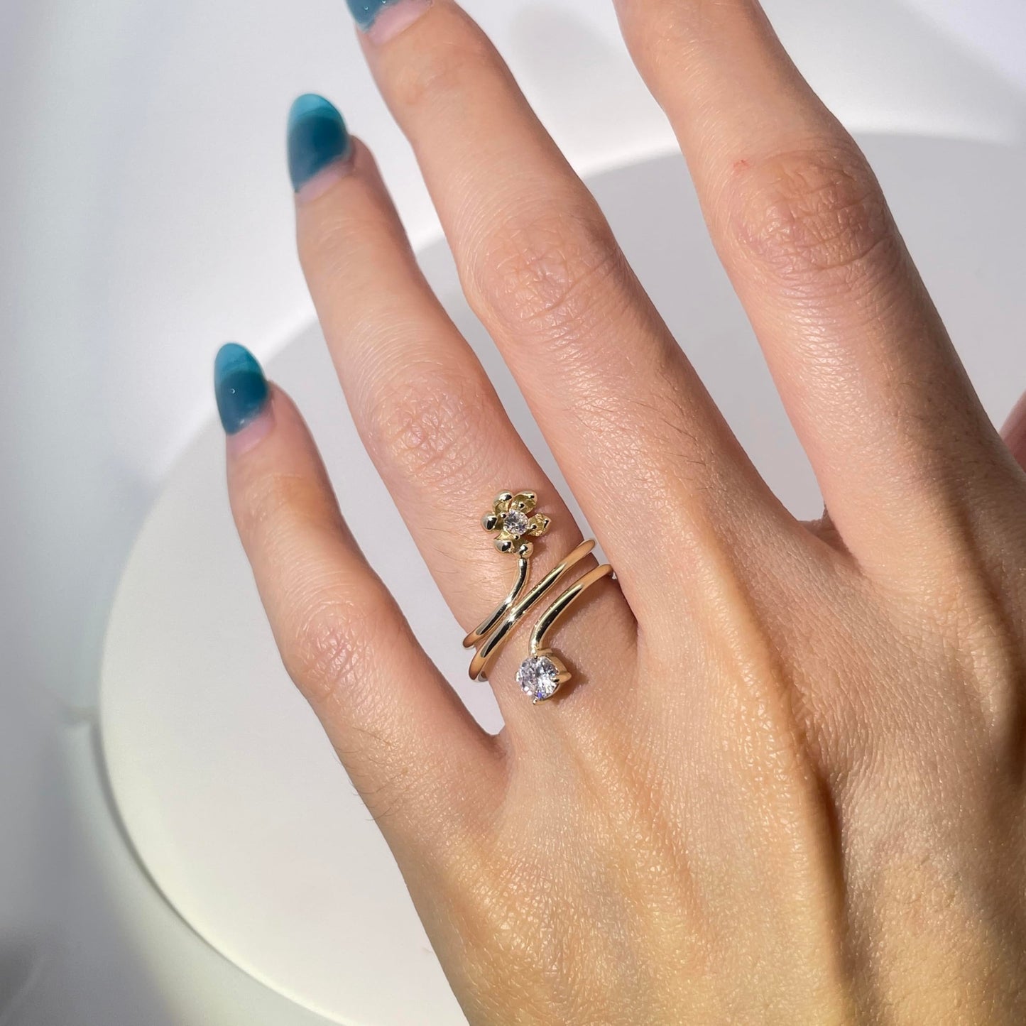 Warm Fortune Cubic Zirconia Promise Rings for Women, 925 Sterling Silver with 18K Gold Plated Anniversary Ring,Wedding Bands Rings for Women Infinity Forever Love Knot Ring