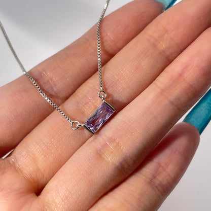 Warm Fortune Cubic Zirconia Pendant Necklace for Women,18K White Gold Plated,18 inch + 2inch Chain