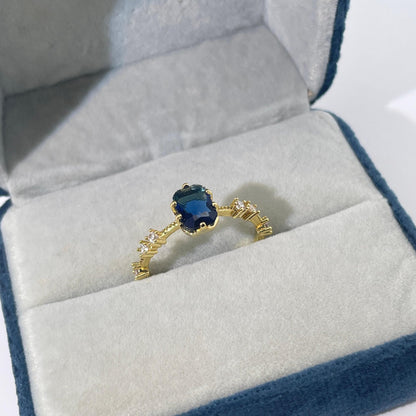 Warm Fortune Cubic Zirconia Promise Rings for Women,18K Gold Plated Anniversary Ring,Gift for Her Wedding Bands Rings ,Adjustable