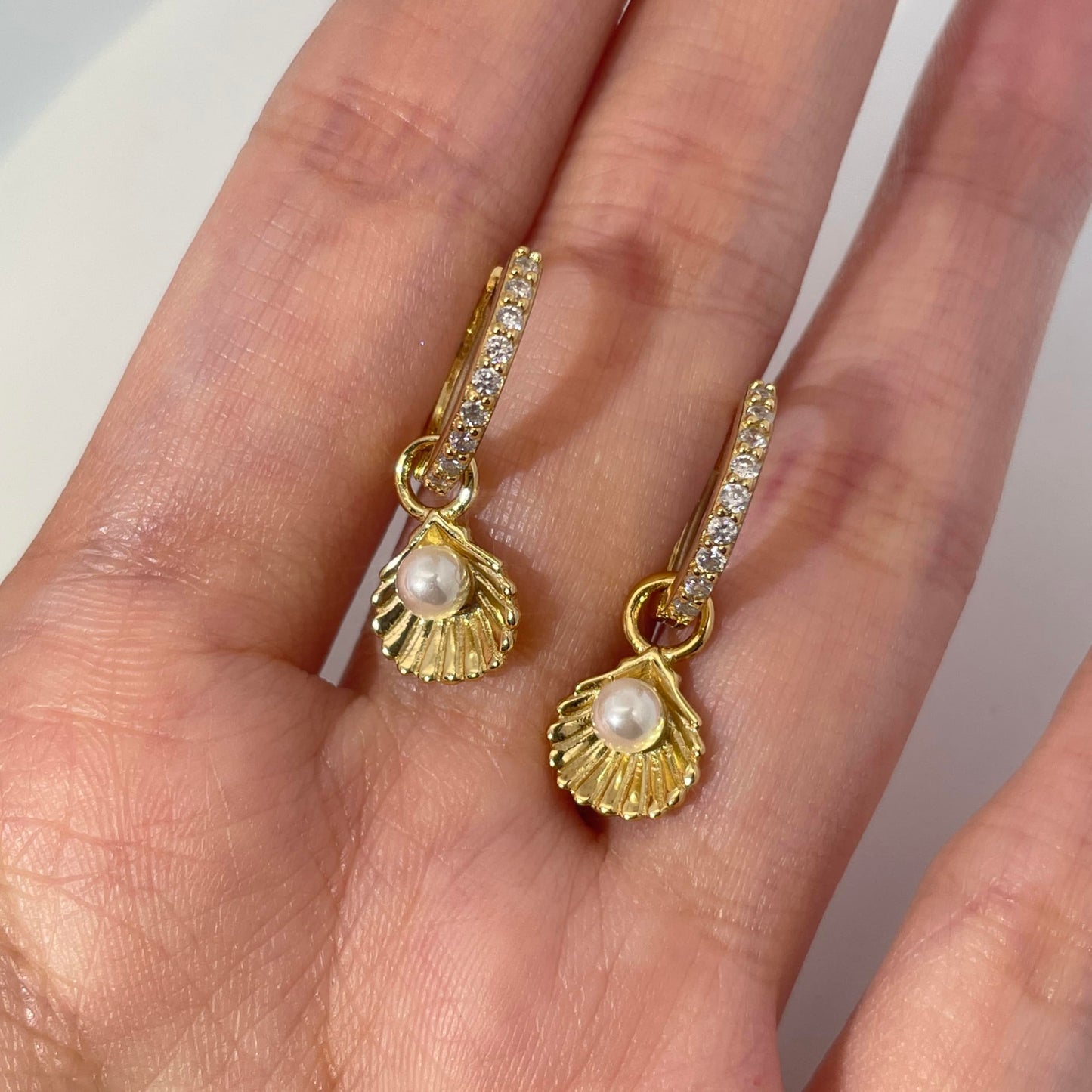 Warm Fortune Cubic Zirconia Drop Earrings for Women,925 Sterling Silver with 18K Gold Plated Hypoallergenic