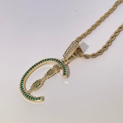 Warm Fortune Hip Hop Pendant Necklace for Women Men,Gold Plated Cubic Zirconia,18+2inch Chain,Street Style Fashion Jewelry