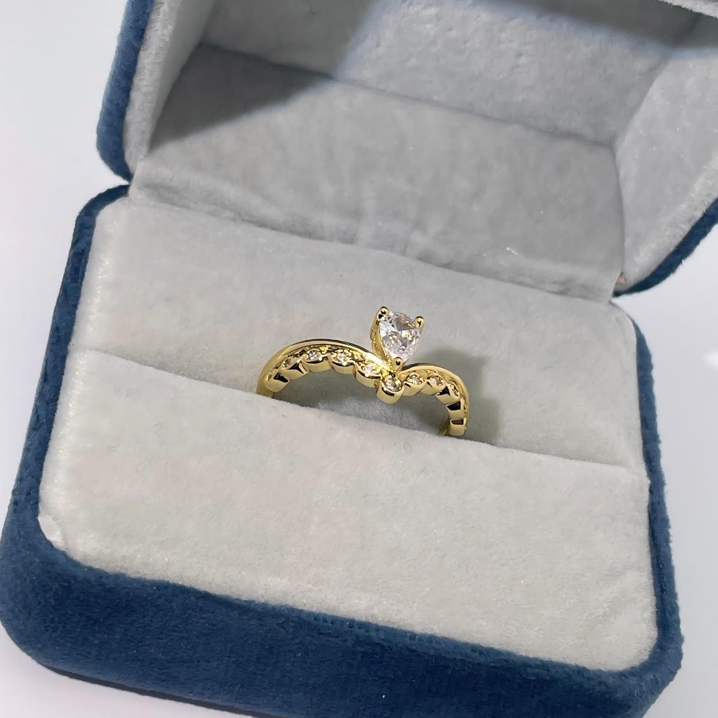 Warm Fortune Cubic Zirconia Engagement Ring for Women,18K Gold Plated Anniversary Ring,Gift for Her Promise Ring
