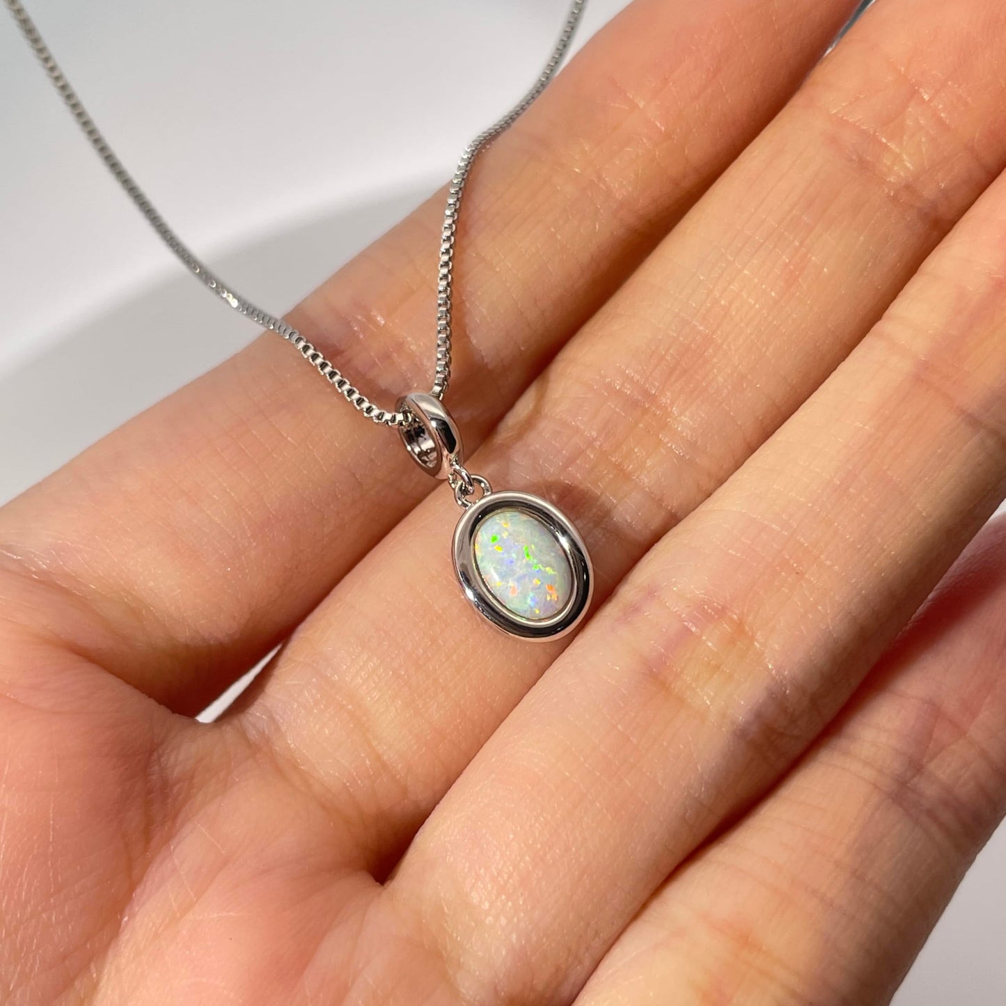 Warm Fortune Cubic Zirconia Pendant Necklace for Women,18K White Gold Plated,16 inch + 2inch Chain