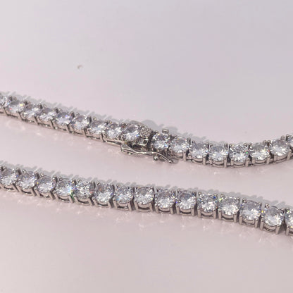 Warm Fortune Tennis Chain Necklace for Women Men,Iced Out Gold Plated Cubic Zirconia,18+2inch Chain,Hip Hop Street Style Fashion Jewelry