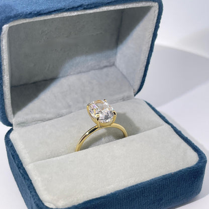 Warm Fortune Engagement Ring for Women,925 Sterling Silver with 18K Gold Plated Anniversary Ring,Gift for Her Promise Ring