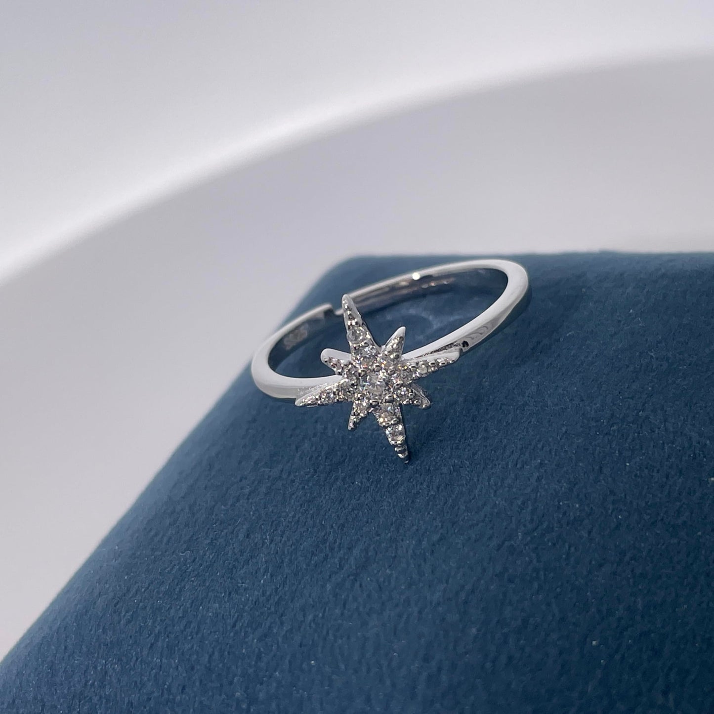 Warm Fortune Cubic Zirconia Engagement Ring for Women, 925 Sterling Silver with 18K White Gold Plated Anniversary Ring, Gift for Her Promise Ring,Adjustable