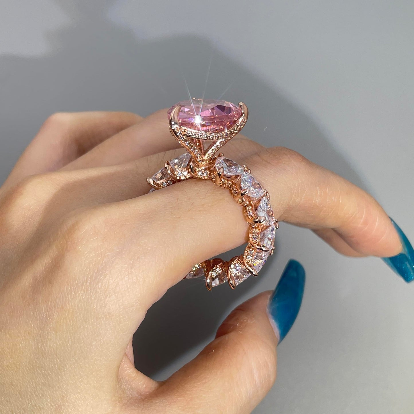 Warm Fortune Gold Plated Cubic Zirconia Band Ring, Hip Hop Street Style For Man or Women Fashion Jewelry