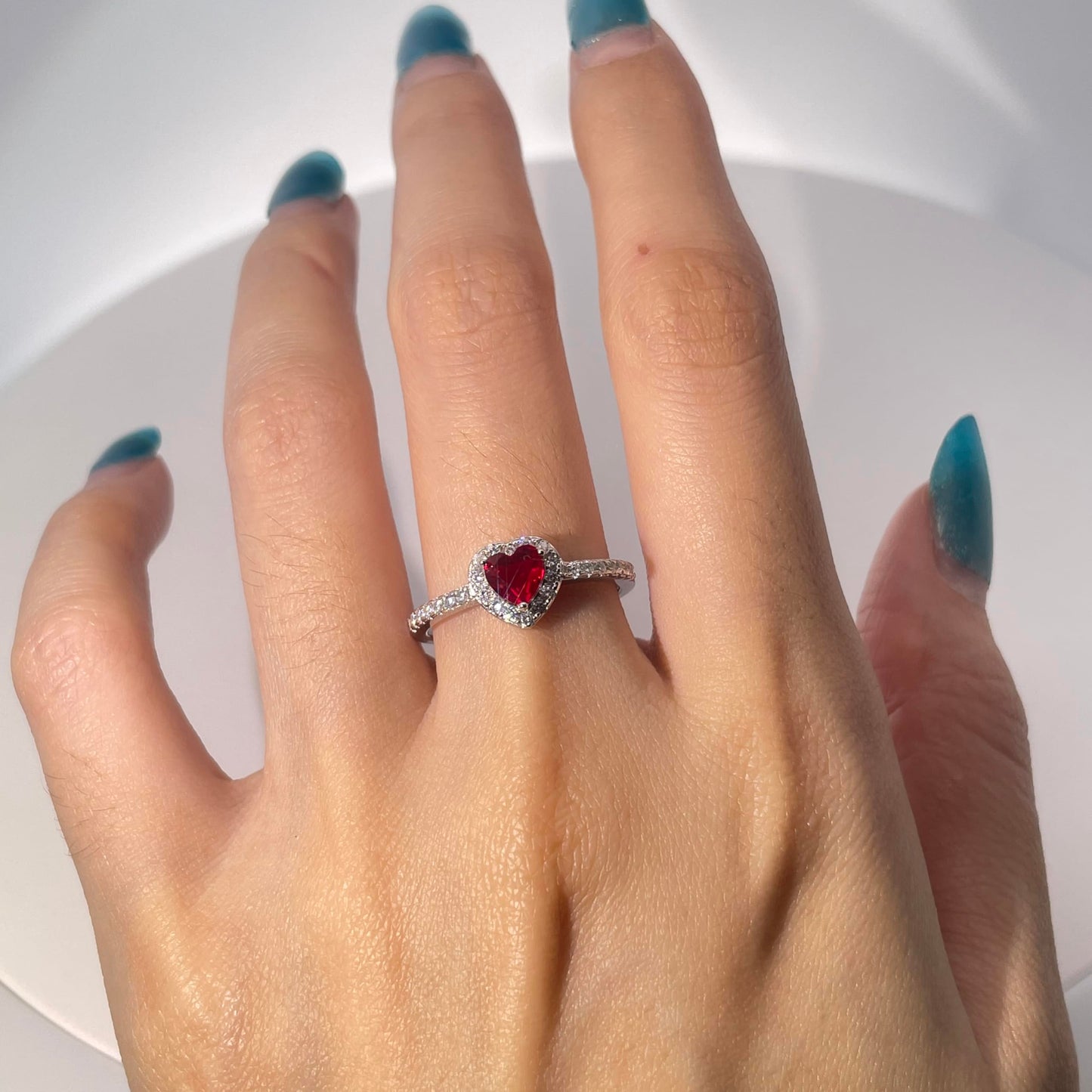 Warm Fortune Cubic Zirconia Engagement Ring for Women, 925 Sterling Silver with 18K White Gold Plated Anniversary Ring, Gift for Her Promise Ring