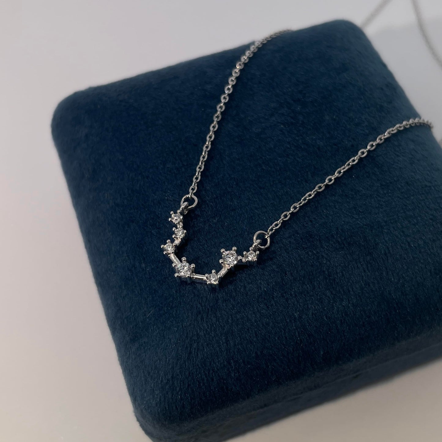 Warm Fortune Zodiac Pendant Necklace for Women,Cubic Zirconia,18K Gold Plated Sterling Silver, 18 inch + 2inch Chain