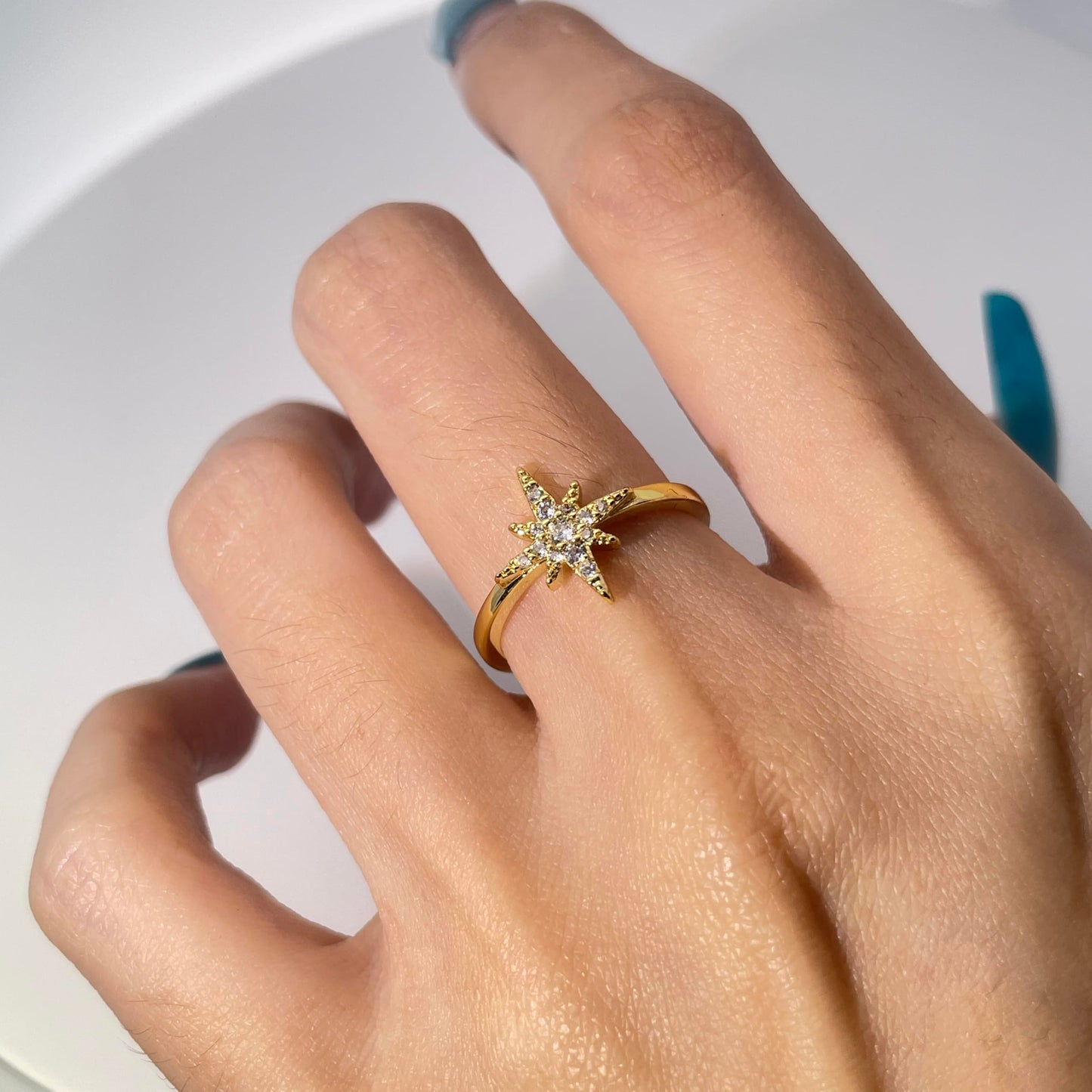 Warm Fortune Cubic Zirconia Promise Rings for Women,18K Gold Plated Anniversary Ring,Gift for Her Wedding Bands Rings ,Adjustable