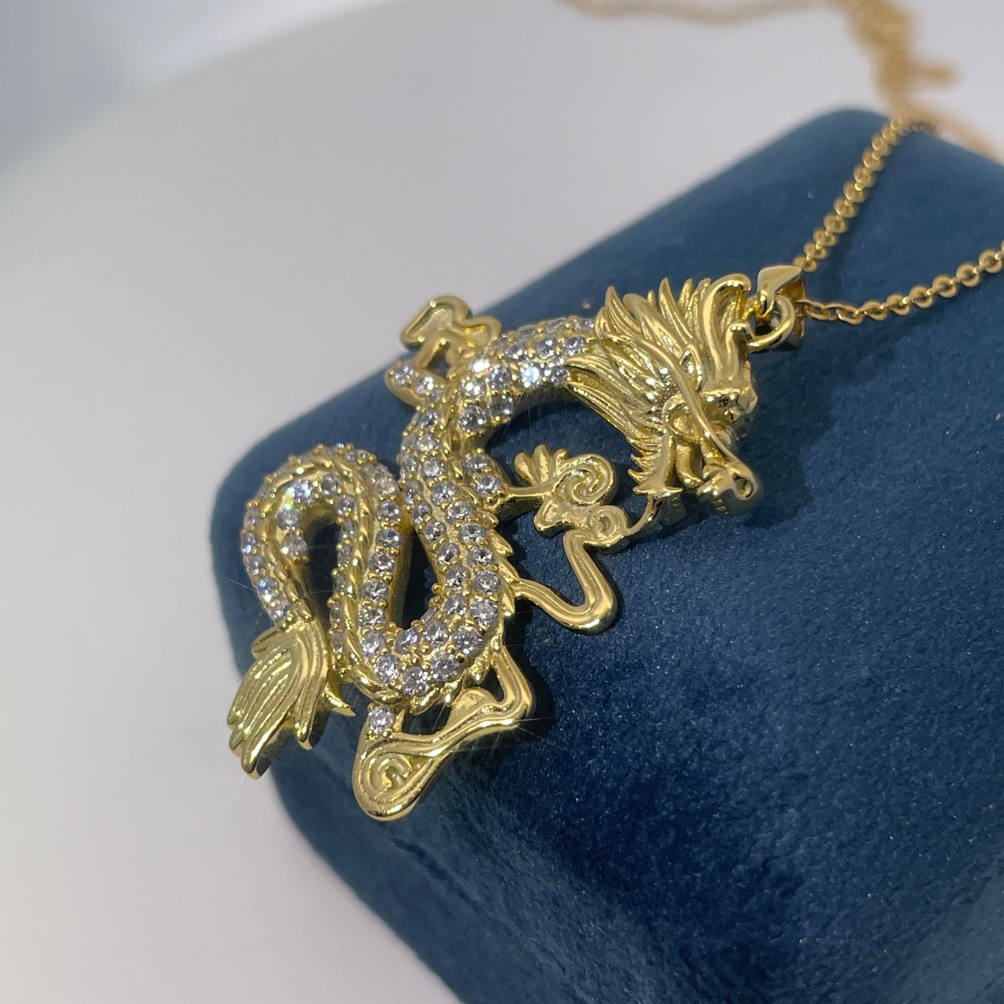 Warm Fortune Cubic Zirconia Pendant Necklace for Women,18K Gold Plated Sterling Silver, 16 inch + 2inch Chain