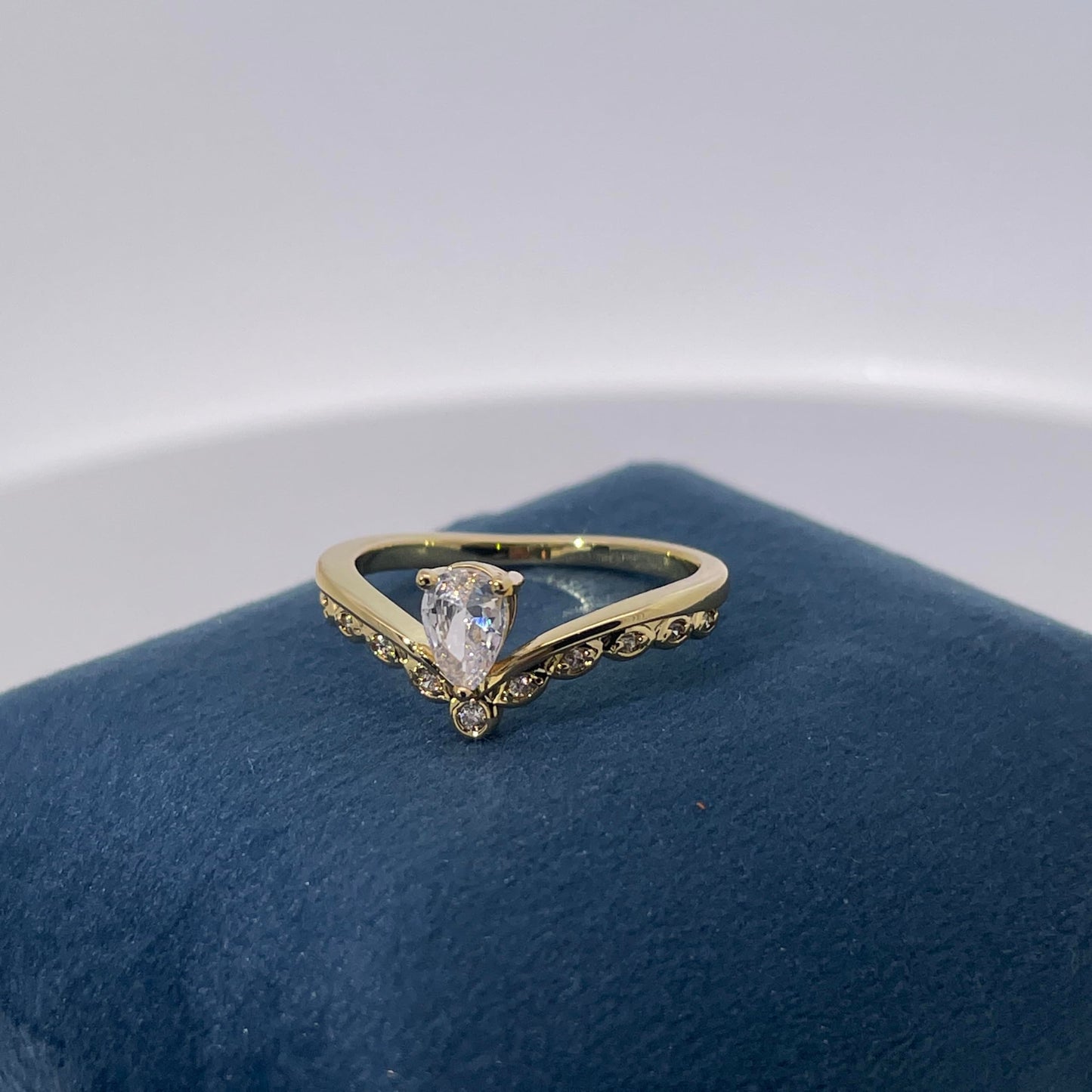 Warm Fortune Cubic Zirconia Engagement Ring for Women,18K Gold Plated Anniversary Ring,Gift for Her Promise Ring