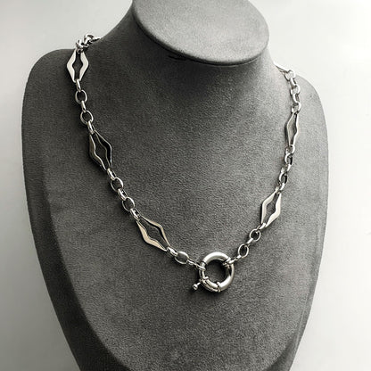 Warm Fortune Wavy Link Chain Necklace for Women: 18K Gold Plated, Adjustable Chain (18"+2") | Elegant & Versatile, an Ideal Layered Piece