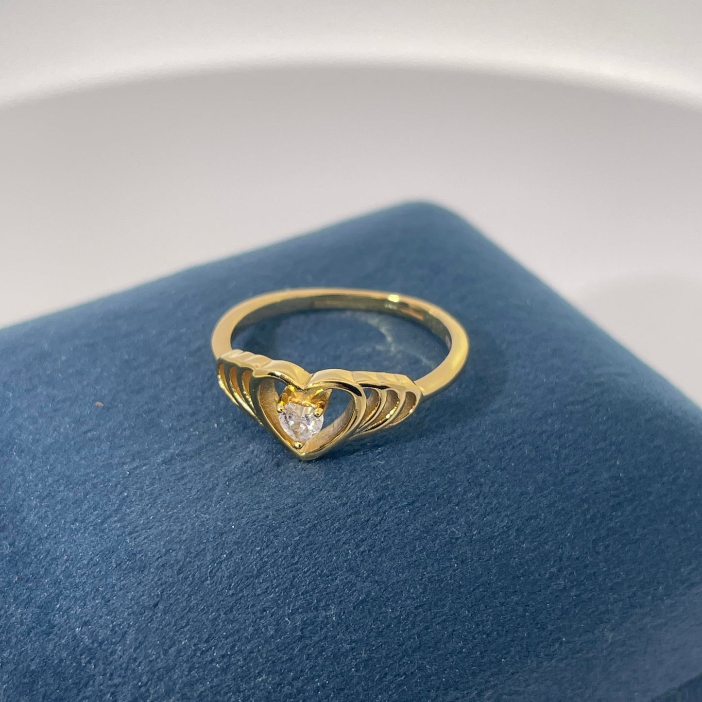 Warm Fortune Engagement Ring for Women,925 Sterling Silver with 18K Gold Plated Anniversary Ring,Gift for Her Promise Ring,Adjustable