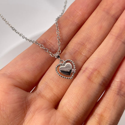 Warm Fortune Cubic Zirconia Pendant Necklace for Women,18K White Gold Plated,16 inch + 2inch Chain