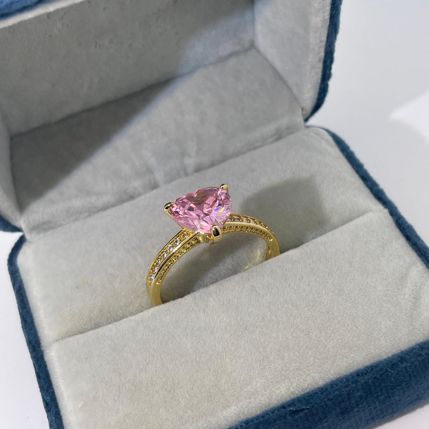 Warm Fortune Cubic Zirconia Engagement Ring for Women,18K Gold Plated Anniversary Ring,Gift for Her Promise Ring