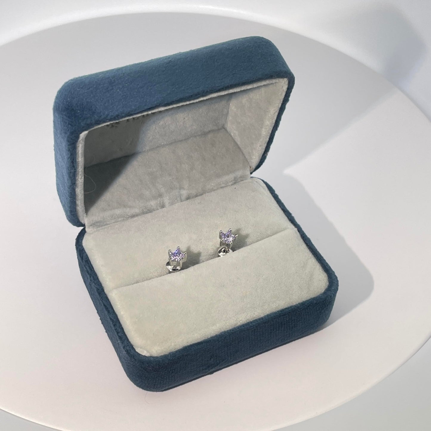 Warm Fortune 18K Gold Plated Star Shape Cubic Zirconia Stud Earrings for Women Hypoallergenic - Valentine's Day, Mother's Day, Birthday Gift for Her