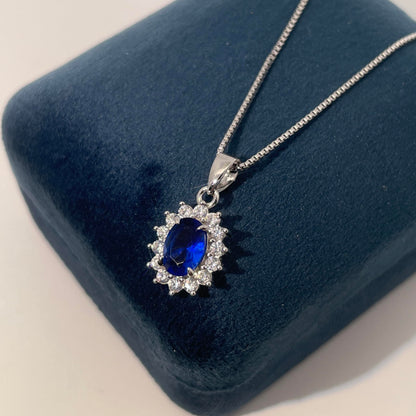 Warm Fortune Cubic Zirconia Pendant Necklace for Women,18K Gold Plated Sterling Silver, 16 inch + 2inch Chain