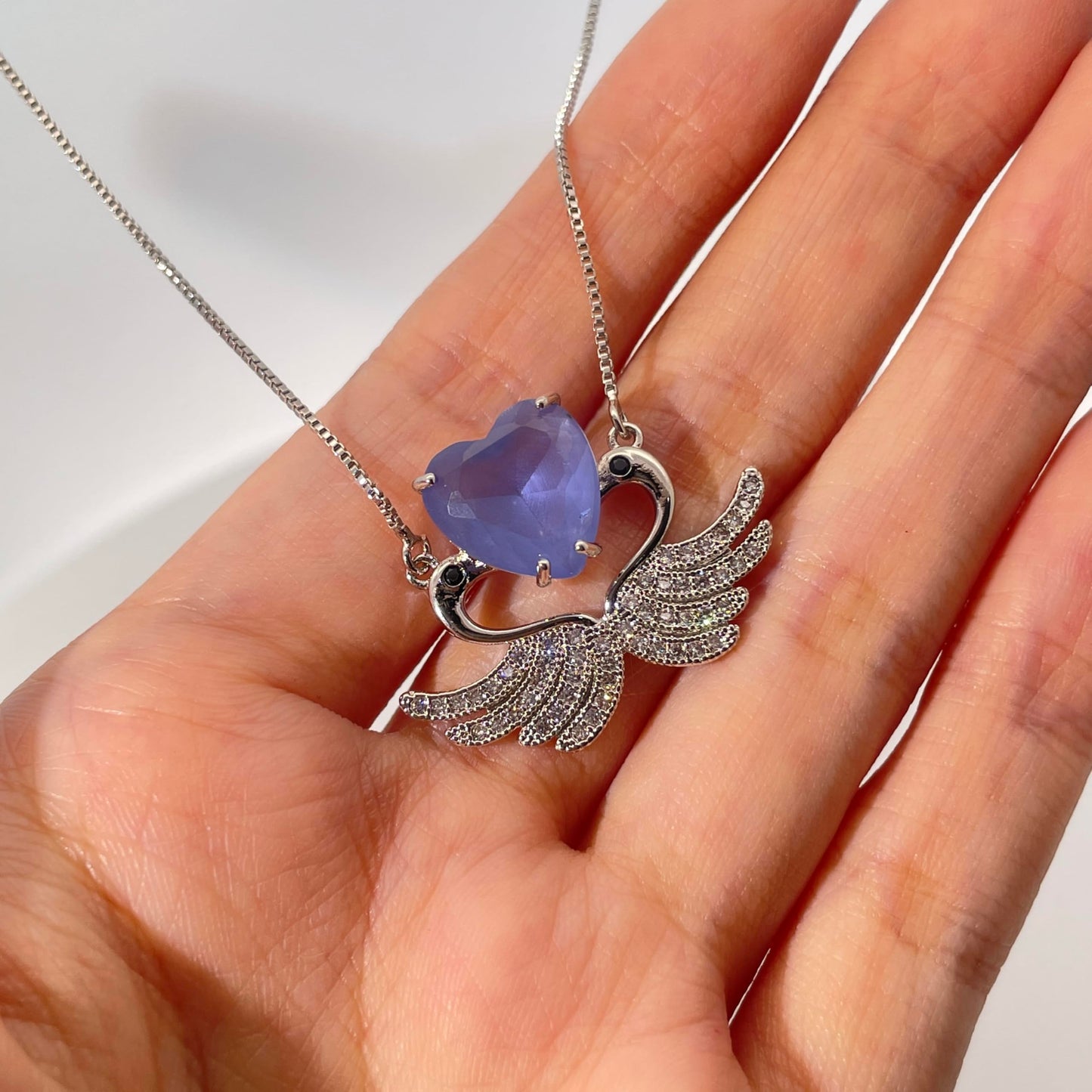 Warm Fortune Cubic Zirconia Christmas Tree Pendant Necklace for Women,18K White Gold Plated,Christmas Jewelry Gifts,18 inch + 2inch Chain