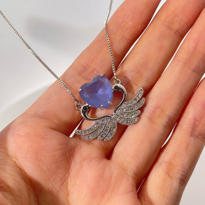 Warm Fortune Cubic Zirconia Christmas Tree Pendant Necklace for Women,18K White Gold Plated,Christmas Jewelry Gifts,18 inch + 2inch Chain