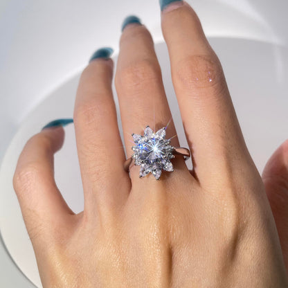 Warm Fortune Cubic Zirconia Engagement Ring for Women,18K Gold Plated Anniversary Ring,Gift for Her Promise Ring