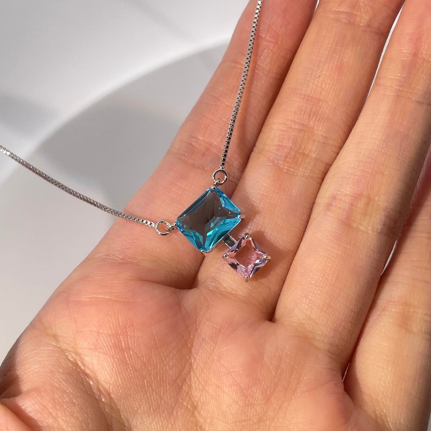 Warm Fortune Cubic Zirconia Christmas Tree Pendant Necklace for Women,18K White Gold Plated,Christmas Jewelry Gifts,18 inch + 2inch Chain