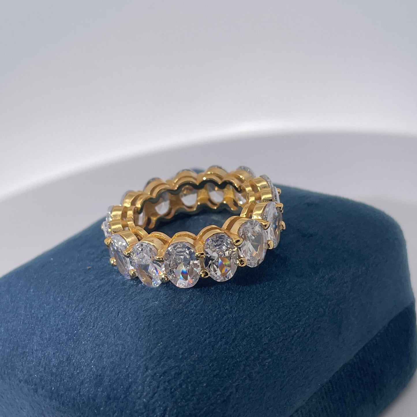 Warm Fortune Cubic Zirconia Engagement Ring for Women, 925 Sterling Silver with 18K White Gold Plated Anniversary Ring, Gift for Her Promise Ring