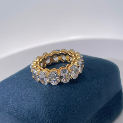 Warm Fortune Cubic Zirconia Engagement Ring for Women, 925 Sterling Silver with 18K White Gold Plated Anniversary Ring, Gift for Her Promise Ring